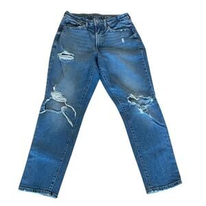 Womens Old Navy High Rise OG Straight size 4 Ankle Distressed